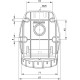 Настенная розетка силовая IDE 16A 415В 3P+T IP67 Красный (3822)