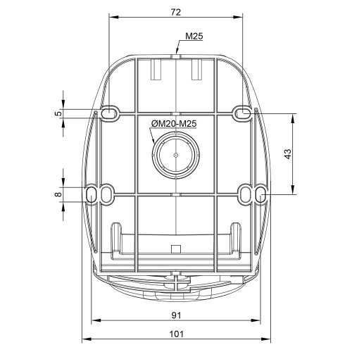 Розетка настенная силовая IDE 32A 415В 3P+N+T IP44 Красный (3326)