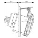 Розетка встроенная наклонная силовая IDE 16A 250В 2P+E IP44 Синий (2301)