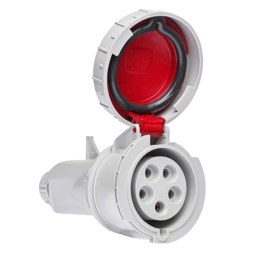 Розетка кабельна силова IDE 32A 415В 3P+N+E IP67 Червоний (3706)