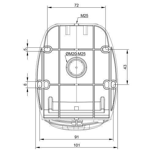 Настенная розетка силовая IDE 32A 415В 3P+T IP44 Красный (3325)