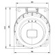 Встроенная розетка наклонная силовая IDE 16A 415В 3P+N+T IP67 Красный (3803)
