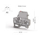 Клемма пружинная YBK ILD для предохранителей серая 4 мм 220V АC Klemsan (0.0.0.3.55879)