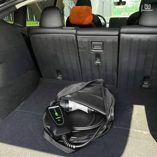 Зарядная станция WS020 Wissenergy Schuko 10-13-16A 230В 3,6 кВт разъем Type 1 + адаптер Type1 - Tesla з кабелем 5 м