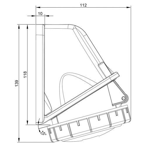 Розетка настенная силовая IDE 32A 415В 3P+N+T IP67 Красный (3826)
