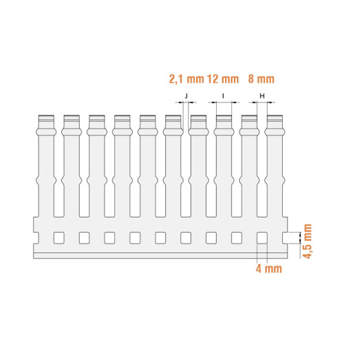 Перфорированный короб 60х40мм Klemsan KKD 6040 2м (0.0.0.5.556040)