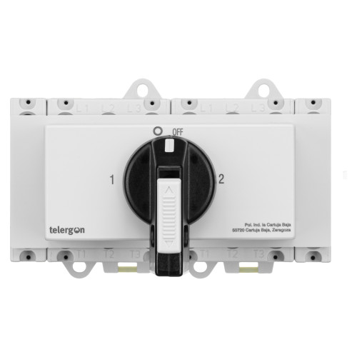 Перемикач навантаження модульний ZBK з прямою ручкою 4x63A Telergon (ZBK63SMAH1U4)