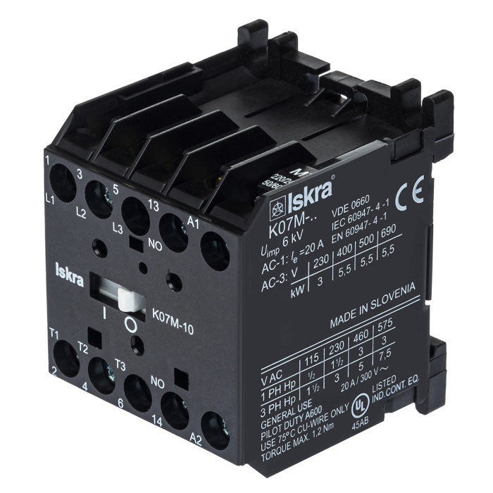 Мініконтактор ISKRA K07M-10 B7, 24V-50/60Hz