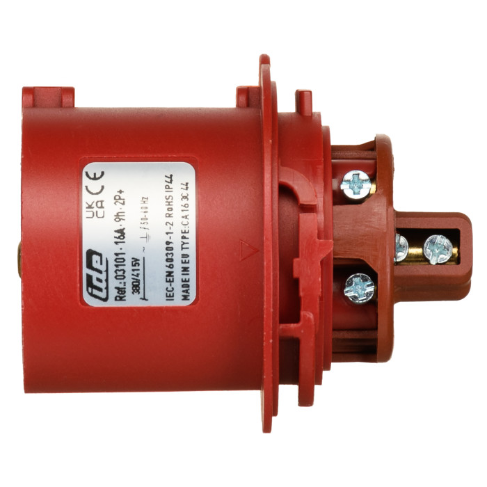 Вилка кабельна IDE MUNDIAL 2P+E 16A 380–415V IP44