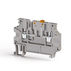 Клема Klemsan AVK 2,5 A З розмикачем 2.5 мм сіра