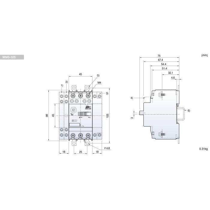Автомат захисту двигуна LS ELECTRIC MMS-32S 17A 11~17А