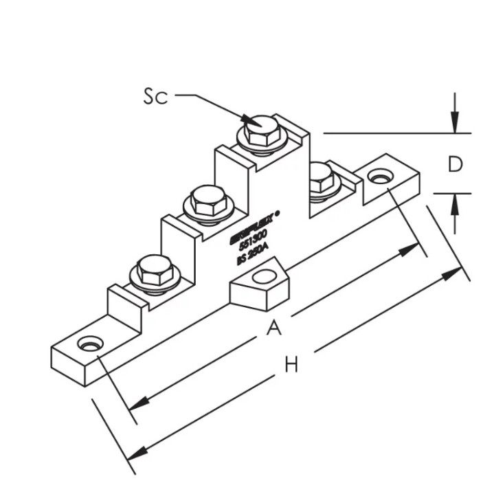 Ізолюючий шинотримач nVent Eriflex BS 250A