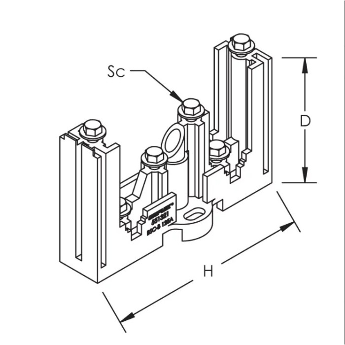 Ізолюючий шинотримач nVent Eriflex BSC-В 125A