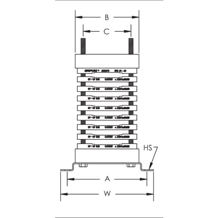 Фіксатори-проставки nVent Eriflex RFS 40-63