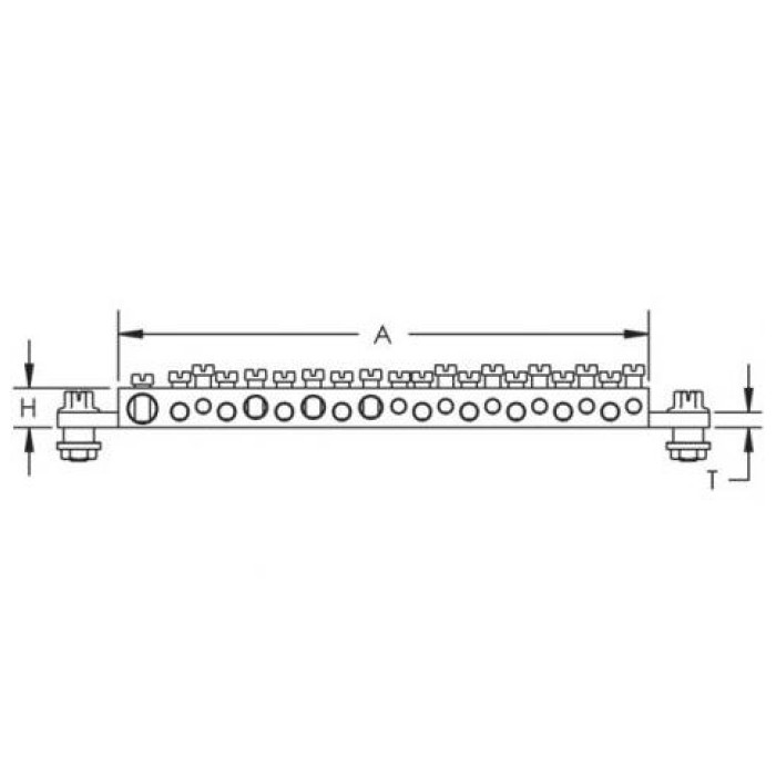 Шина заземлення nVent Eriflex EB 168 1000 мм