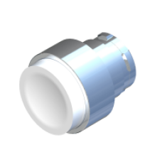 Виступаюча кнопка без фіксації, біла, металевий корпус 30mm COMEPI