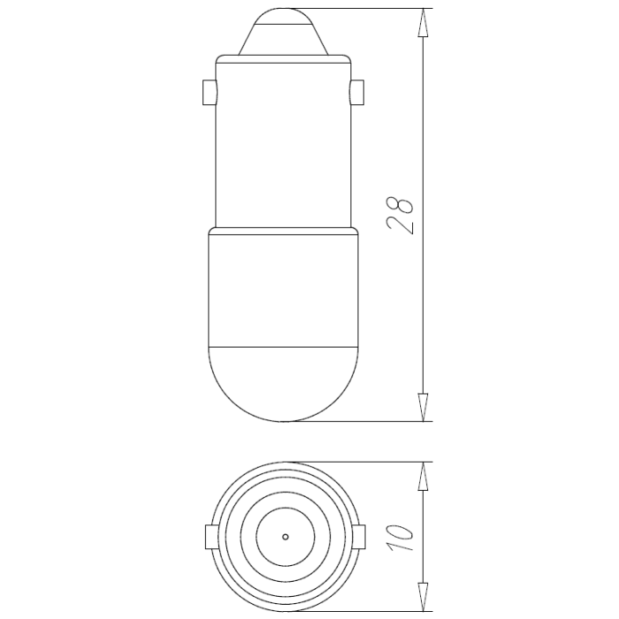Лампа розжарювання 48V 2 W COMEPI