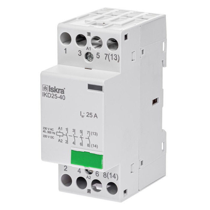 Модульний контактор ISKRA IKD 16A 230V AC/DC 4NO