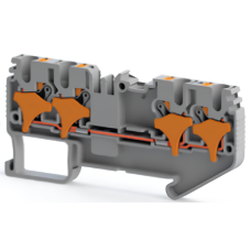 Клема Klemsan PRD 2,5 C з кнопкою 2.5 мм сіра