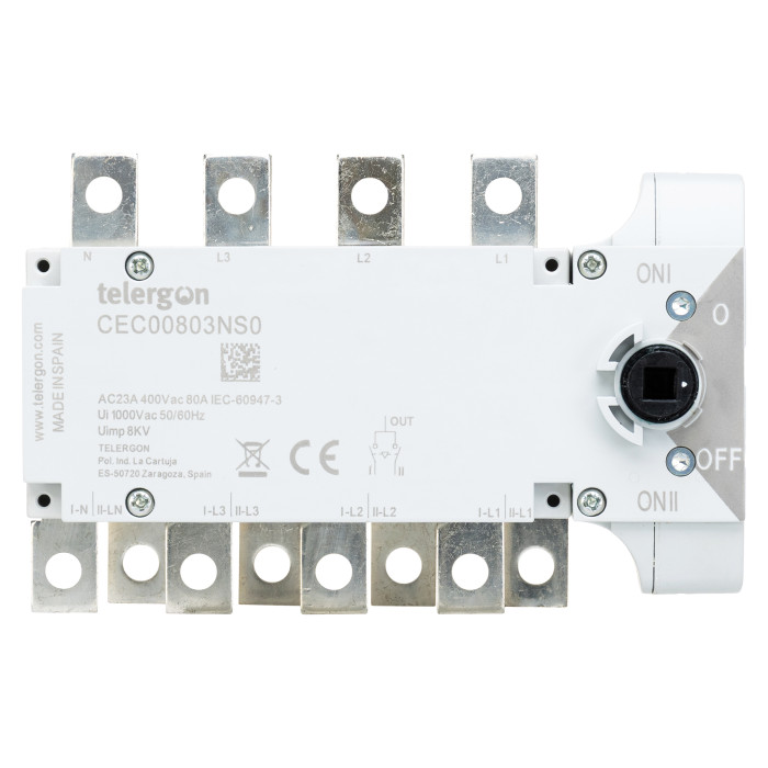 Перемикач TELERGON 3P+N 80A