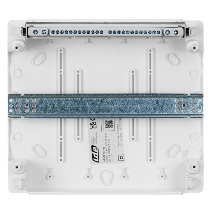 Корпус розподільчий вбудований IDE GOLD, 1×12 модулі, пластикові двері, N/PE шина, IP40
