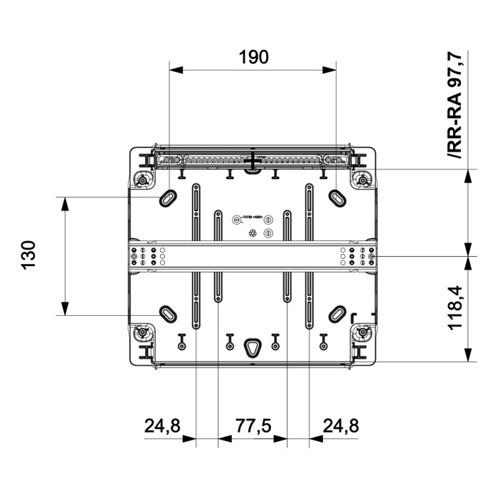 Корпус розподільчий вбудований IDE GOLD, 1×12 модулі, пластикові двері, N/PE шина, IP40