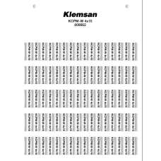 Маркування KCPM-W Klemsan 4X30 для тримачів KCKKS/KKS
