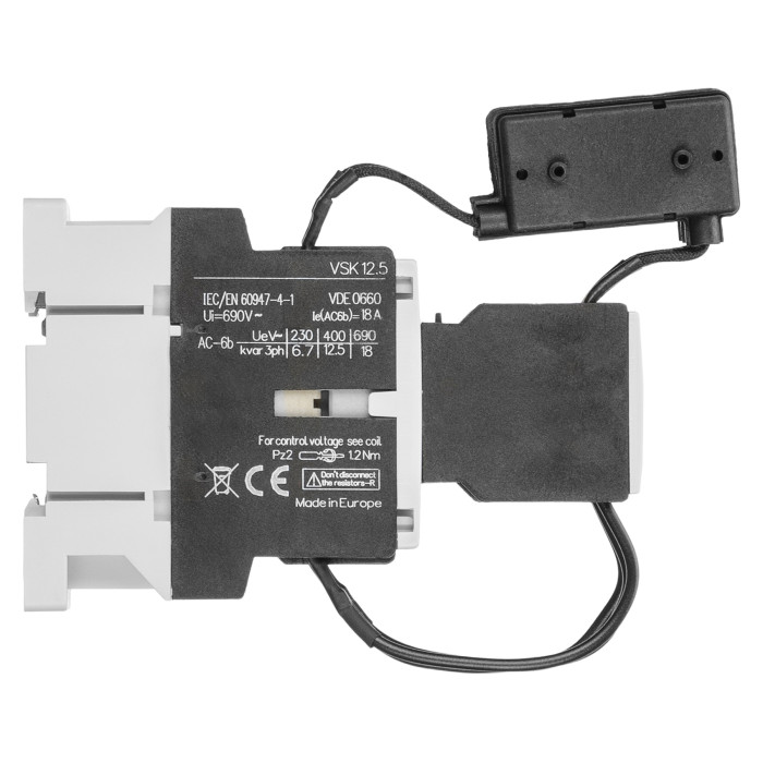 Контактор для комутації конденсаторів до 15 кВАр VSK 15 11 230V 50/60Hz