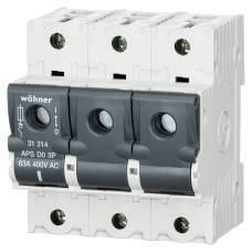 Рубильник Woehner Ambus PoverSwich із запобіжником DO, 3р, DIN