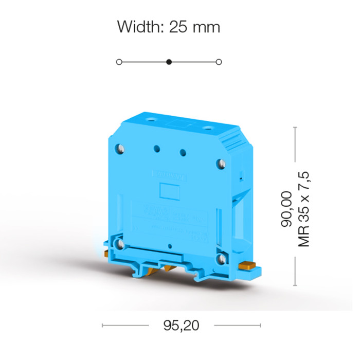 Клема Klemsan AVK 150 прохідна 150 мм синя