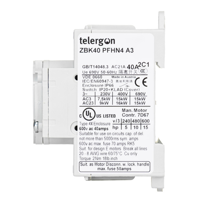 Модульний вимикач навантаження TELERGON ZBK 3P 40A