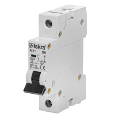Модульний автоматичний вимикач ISKRA RI51 1P B6A 6kA
