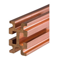 Шина мідна профільна AL-CU System 30х50х2030 мм для систем розподілу до 1600 А (14.2 кг)