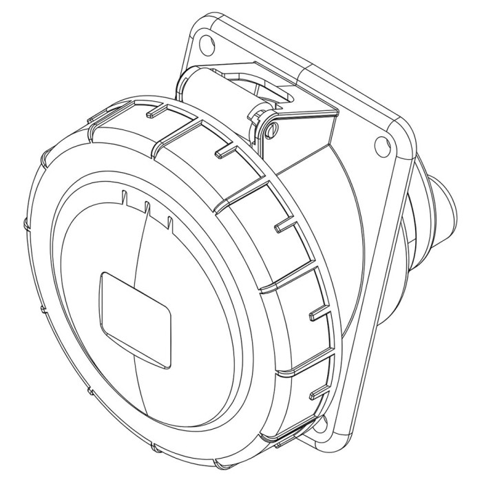 Розетка похила IDE MUNDIAL 3P+N+E 32A 200/346–240/415V IP66-67