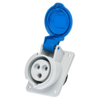 Розетка вбудована похила IDE MUNDIAL 2P+E 16A 200–250V IP44