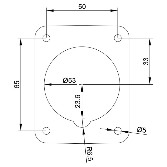 Розетка вбудована похила IDE MUNDIAL 2P+E 16A 200–250V IP44