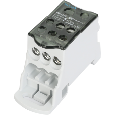 Розподільчий блок Vector VS VJB-125 на DIN-рейку, 125A, вх.1×10-35mm, вих.6×2.5-16, 1×6-16mm