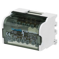 Розподільчий блок Vector VS VJB-207/125 на DIN-рейку, 125A, 7 виходів