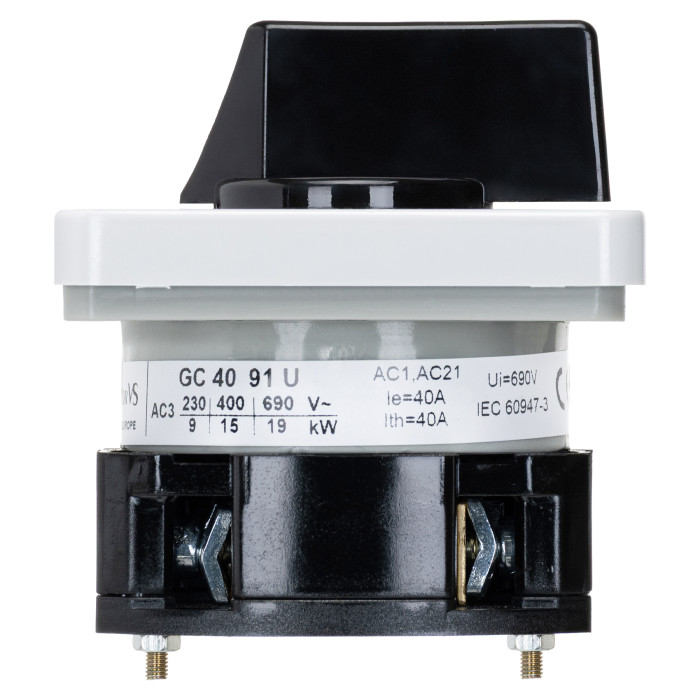 Кулачковий перемикач Vector VS GC 40A 2P схема 91 (0-1)