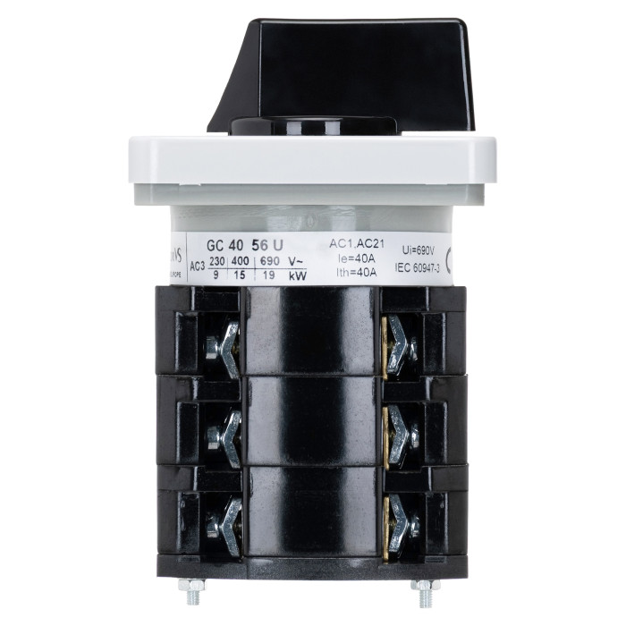 Кулачковий перемикач Vector VS GC 40A 3P схема 56 (1-2)