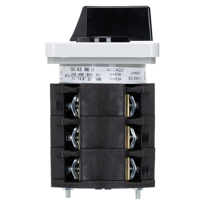 Кулачковий перемикач Vector VS GC 63A 3P схема 56 (1-2)