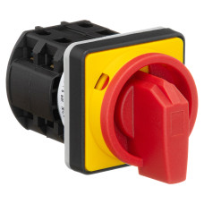 Кулачковий перемикач Vector VS GC 25A 3P схема 10 (0-1) жовто-червоний