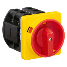 Кулачковий перемикач Vector VS GC 63A 3P схема 10 (0-1) жовто-червоний