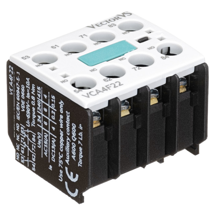 Додатковий контакт фронтальний Vector VS VCA 2NO+2NC для VCN 80...150