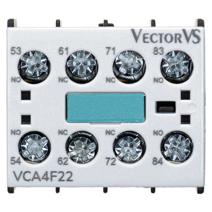 Додатковий контакт фронтальний Vector VS VCA 2NO+2NC для VCN 9...70