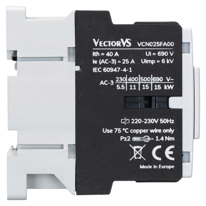 Контактор Vector VS VCN 30A 230V AC