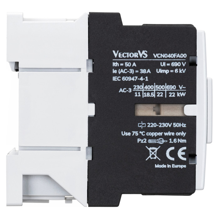 Контактор Vector VS VCN 40A 230V AC