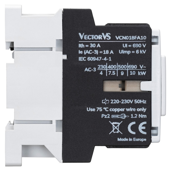 Контактор Vector VS VCN 22A 24V DC NO