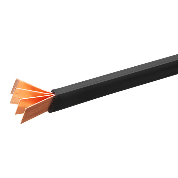 Гнучка мідна шина в ізоляції Vector VS WAVE PLUS 6x20x1, 462A, L2000mm