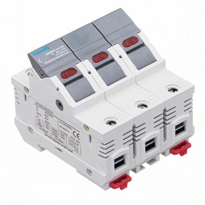 Тримач запобіжників з індикацією Vector VS GENESIS 3P 14x51 63A 690V AC